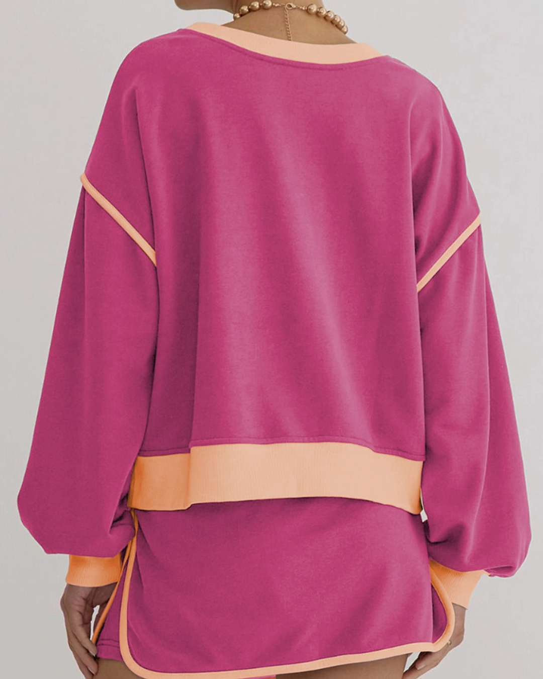 Colour Contrast Short Set~Pink~PRE-ORDER