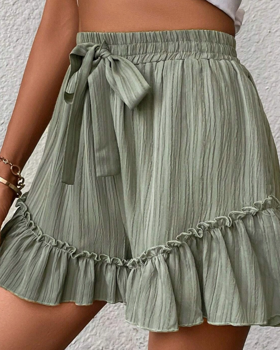 Ruffle Hem Spring Shorts