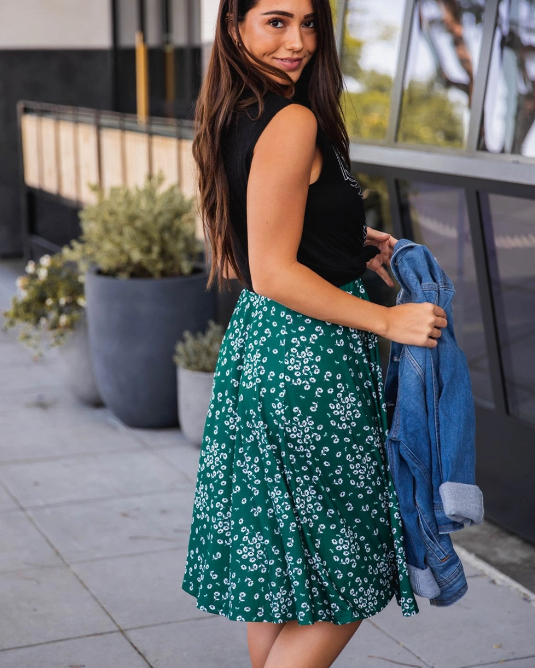 Floral A-Line Skirt