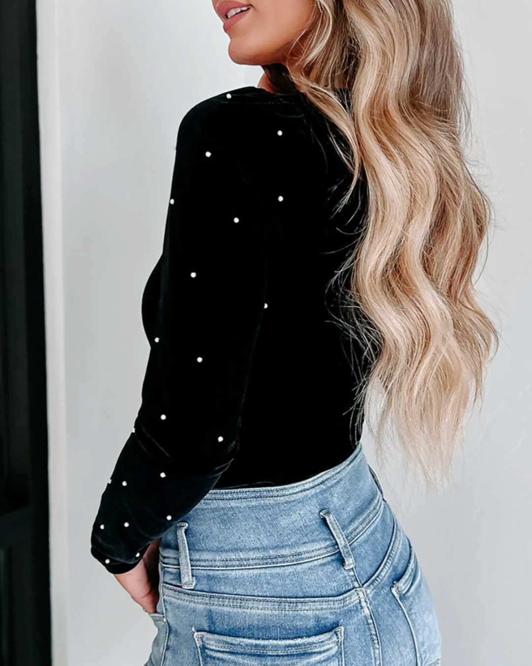 Velvet & Pearl Long Sleeve Bodysuit~IN STOCK