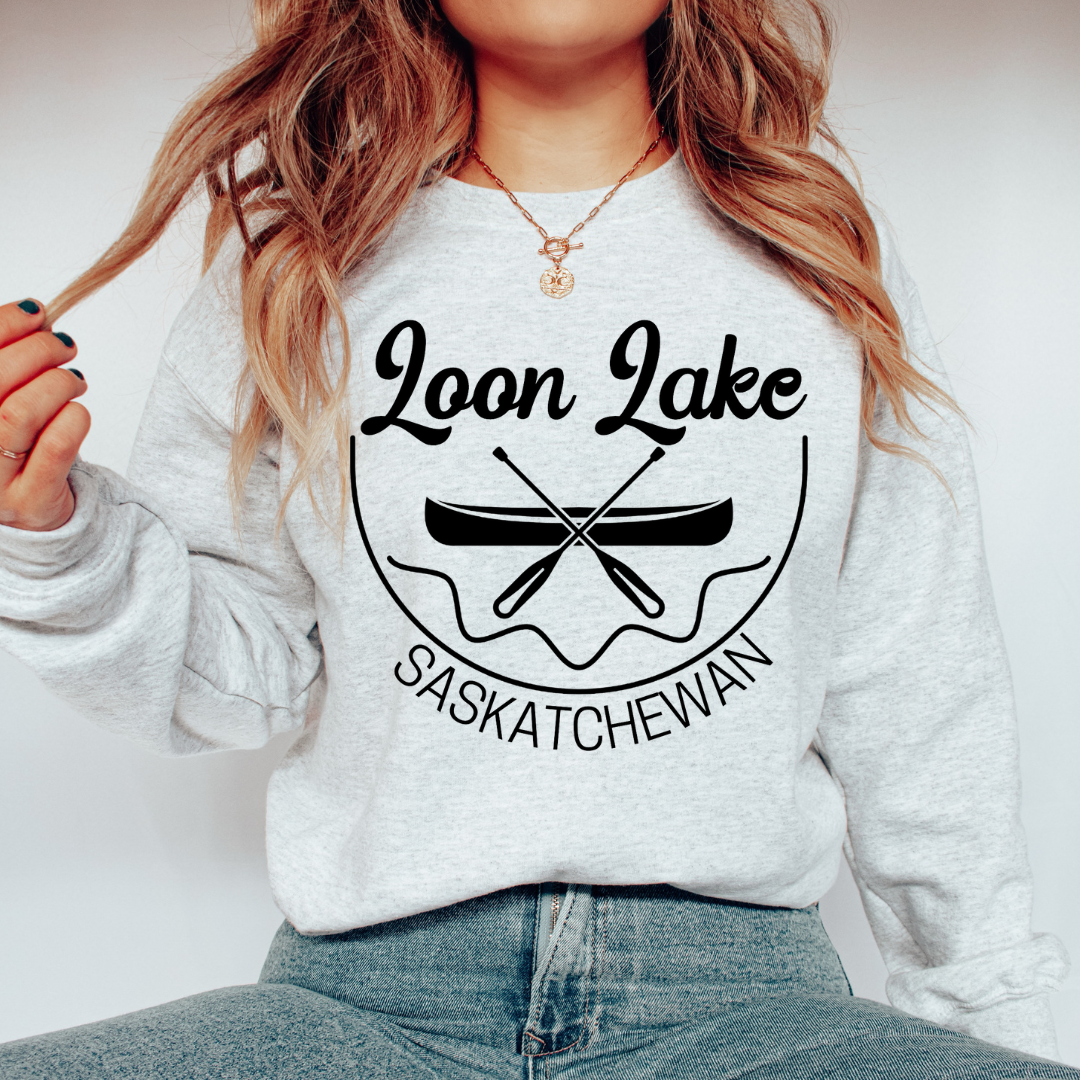 Custom Lake Crewneck~Ash Grey