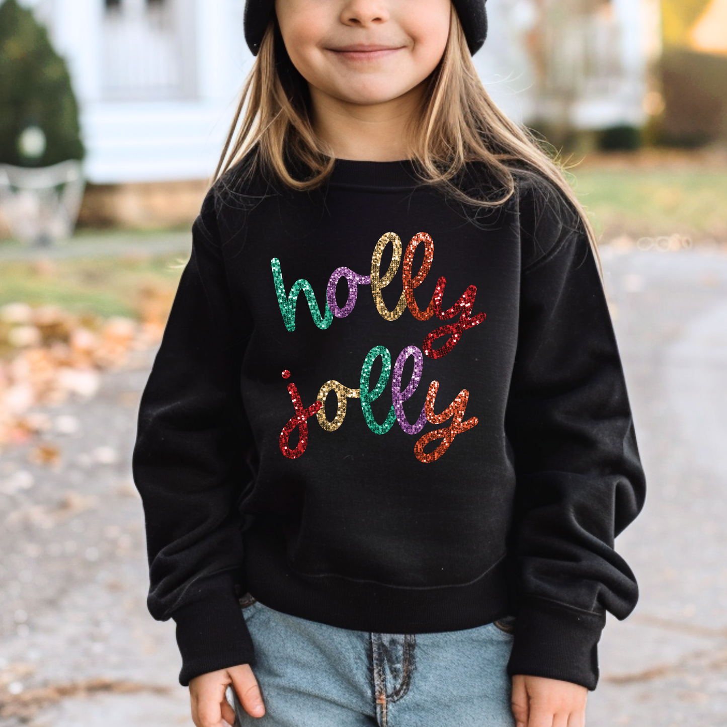 Holly Jolly~Faux Sequins~Toddler/Youth