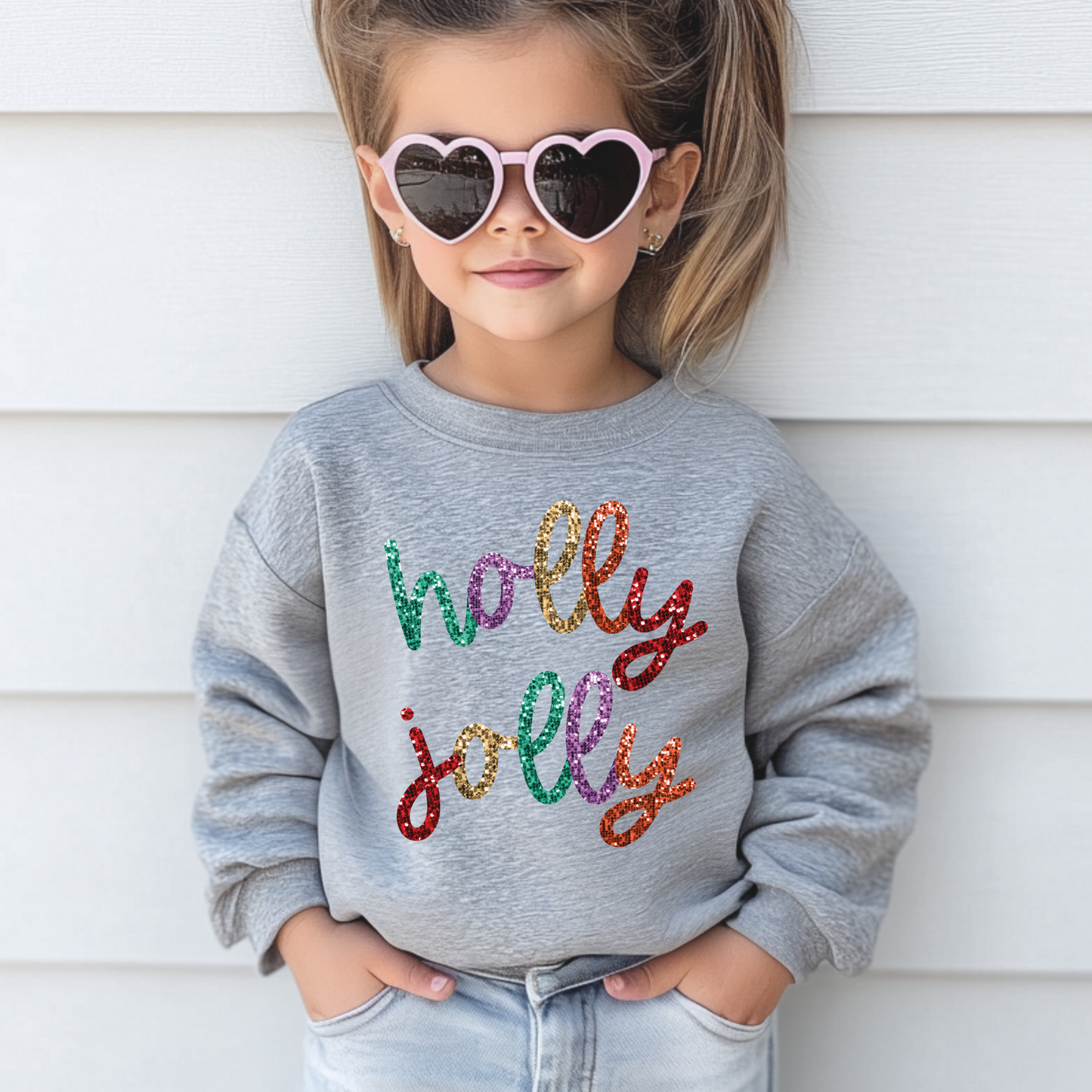 Holly Jolly~Faux Sequins~Toddler/Youth