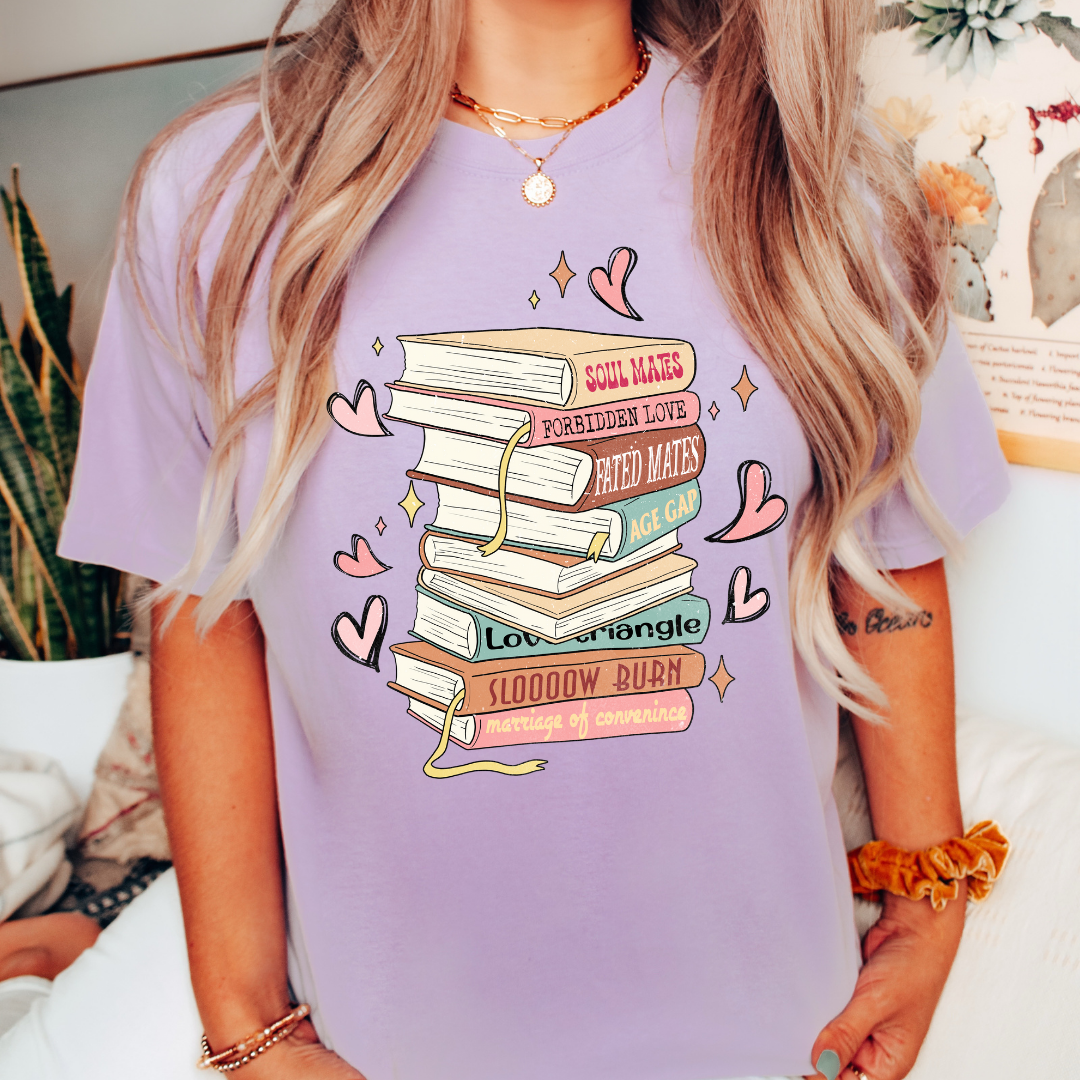 Retro Book Stack Tee