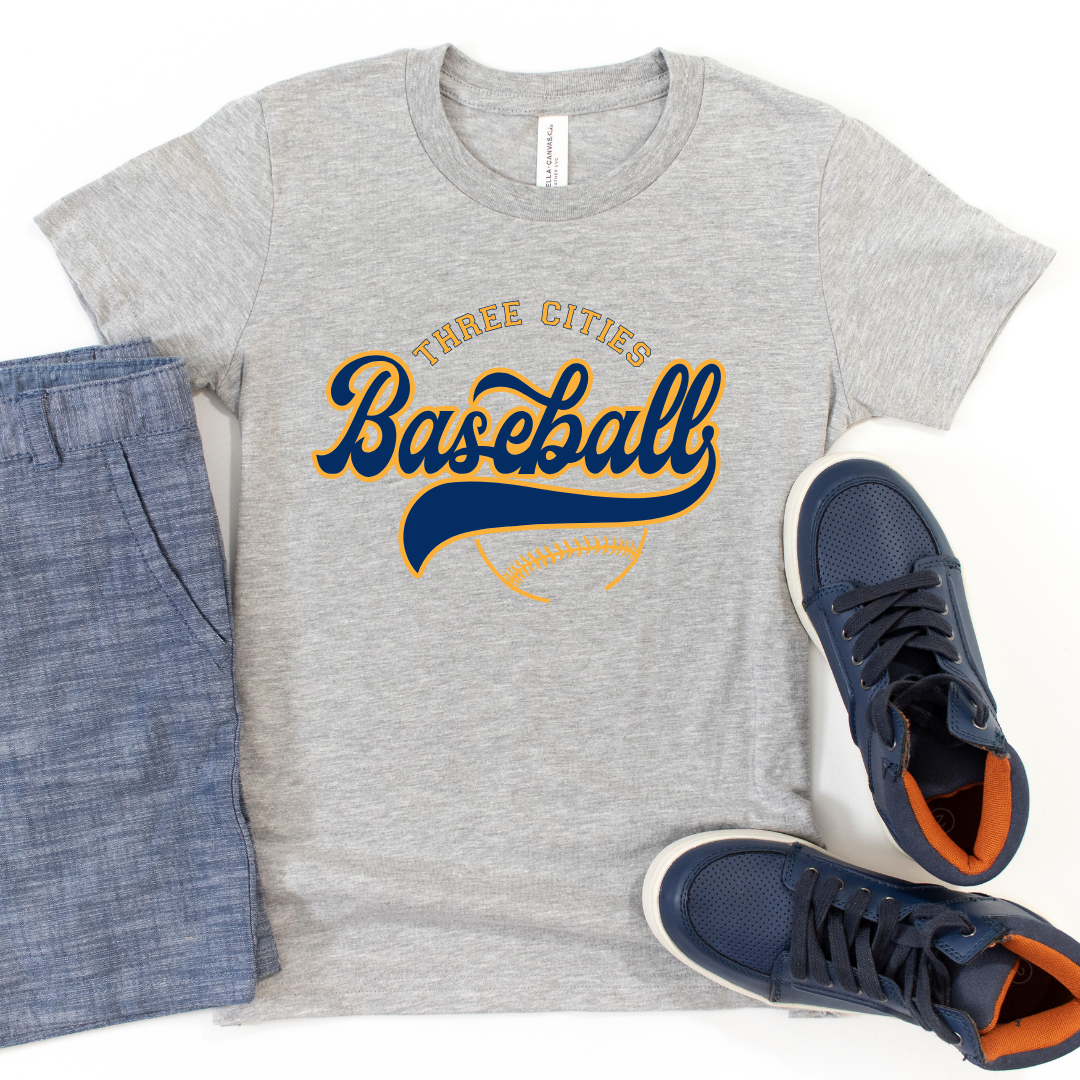 Three Cities Baseball Tee