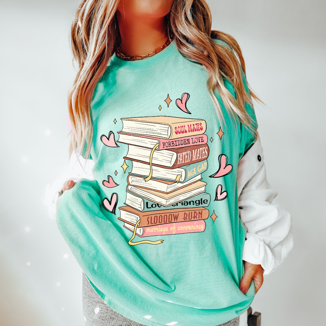 Retro Book Stack Tee