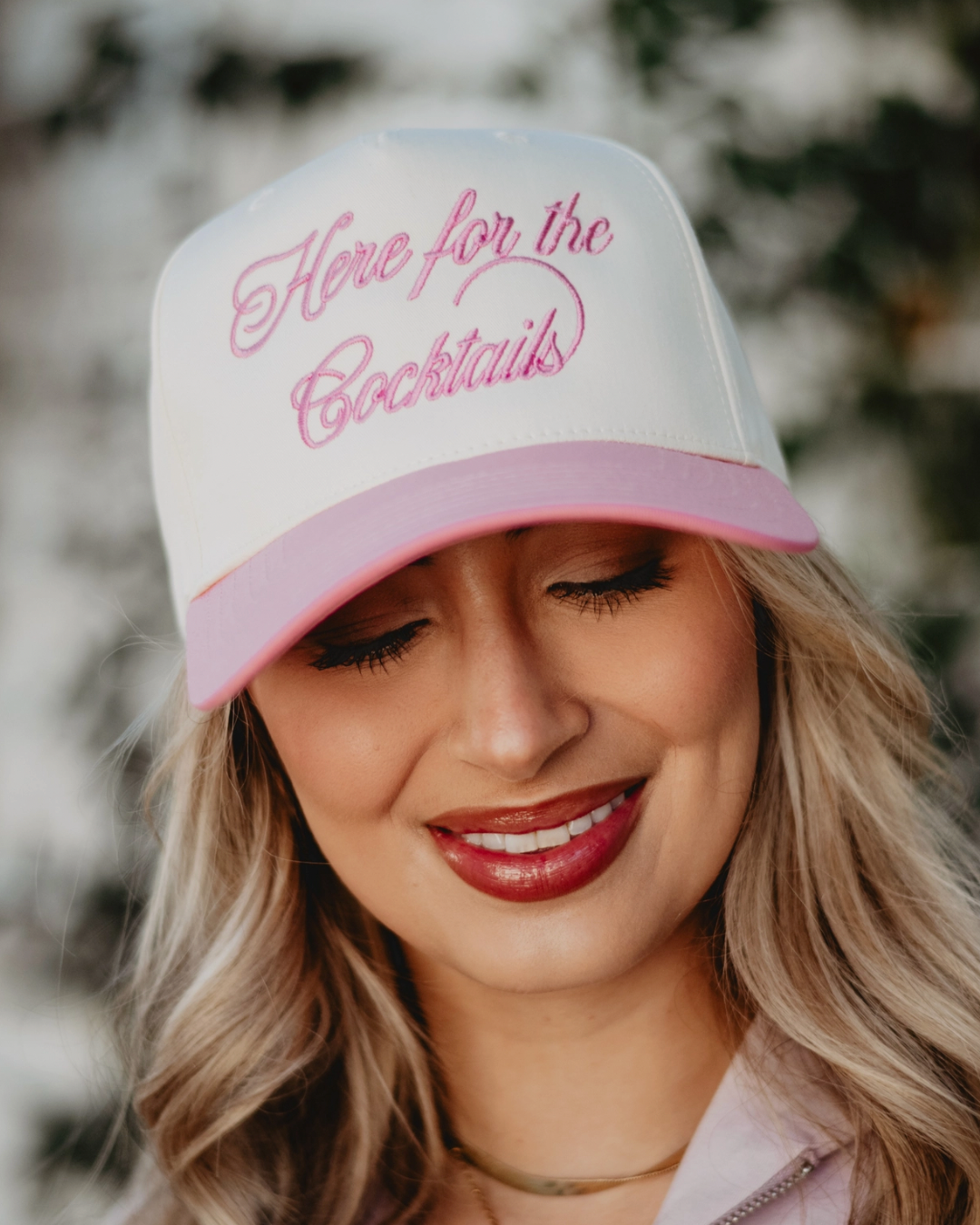 Here For The Cocktails Hat~Pink