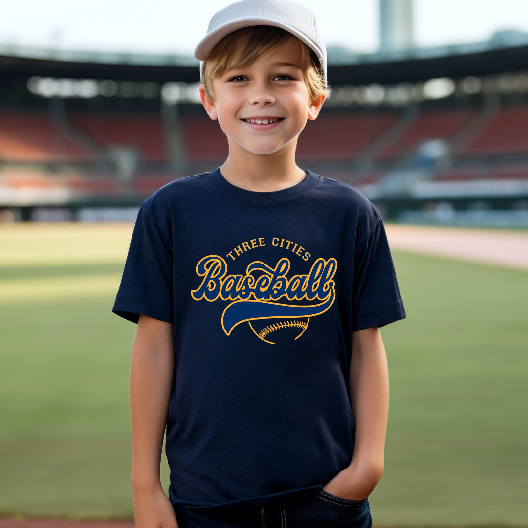 Three Cities Baseball Tee