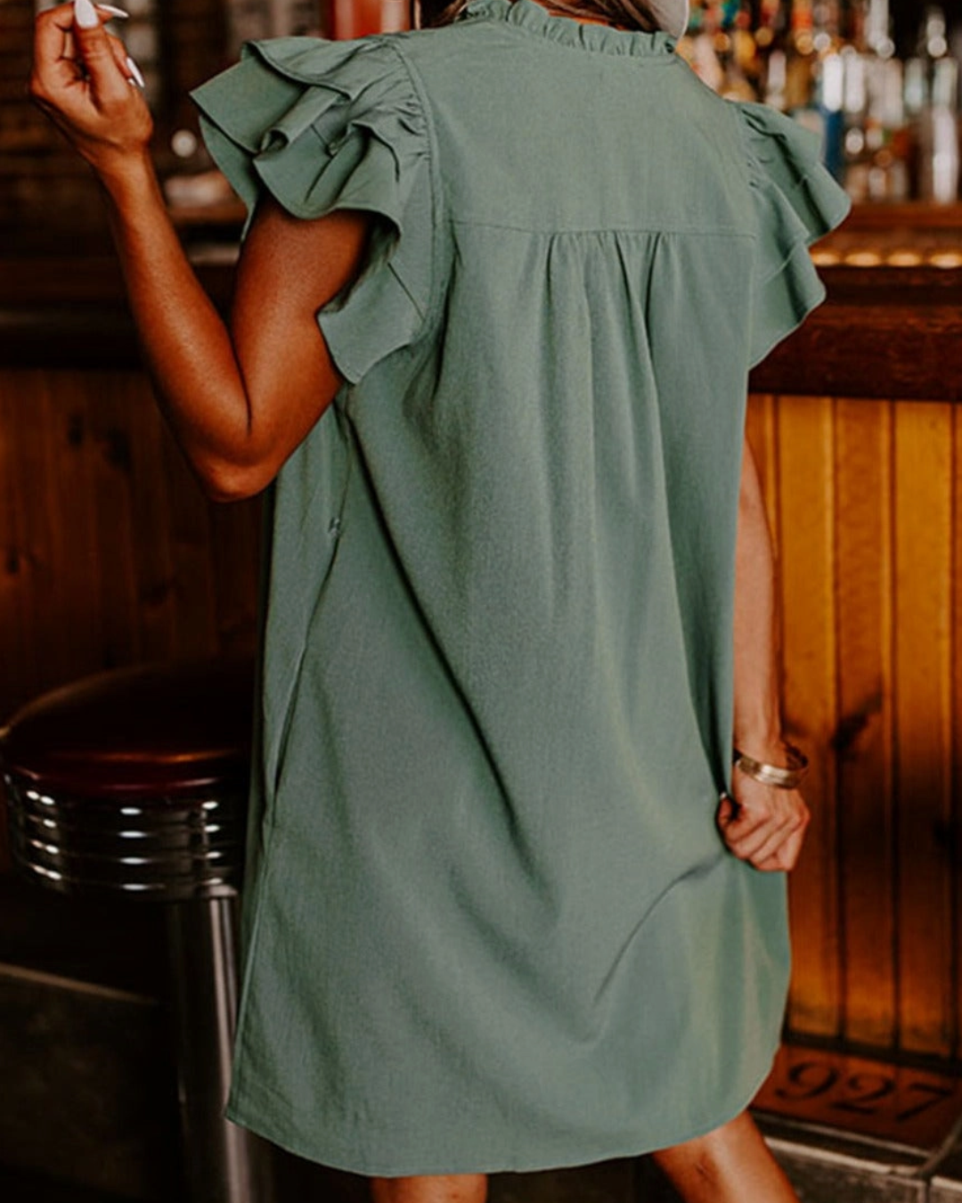 Ruffle Button Dress