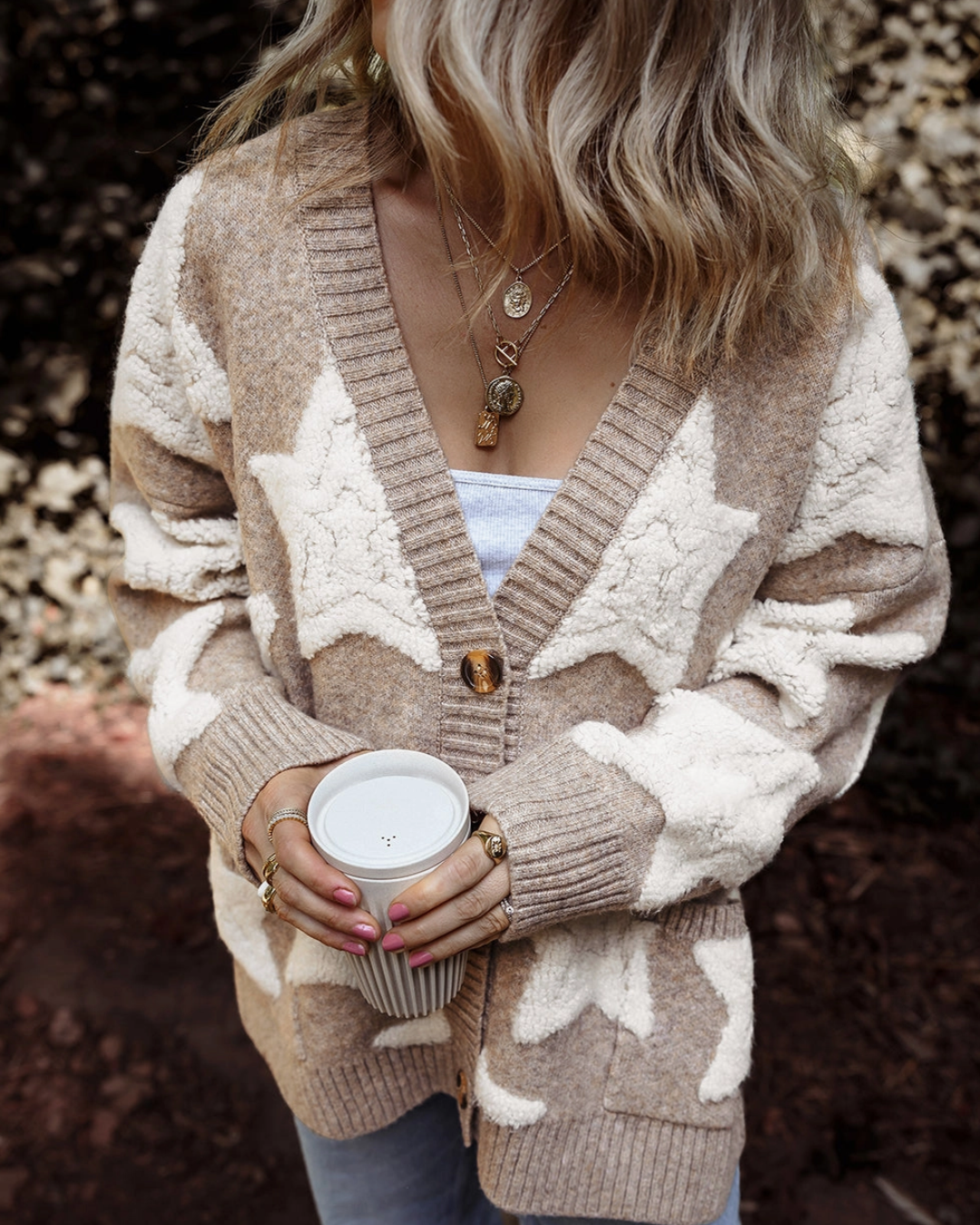 Star Pattern Cardigan