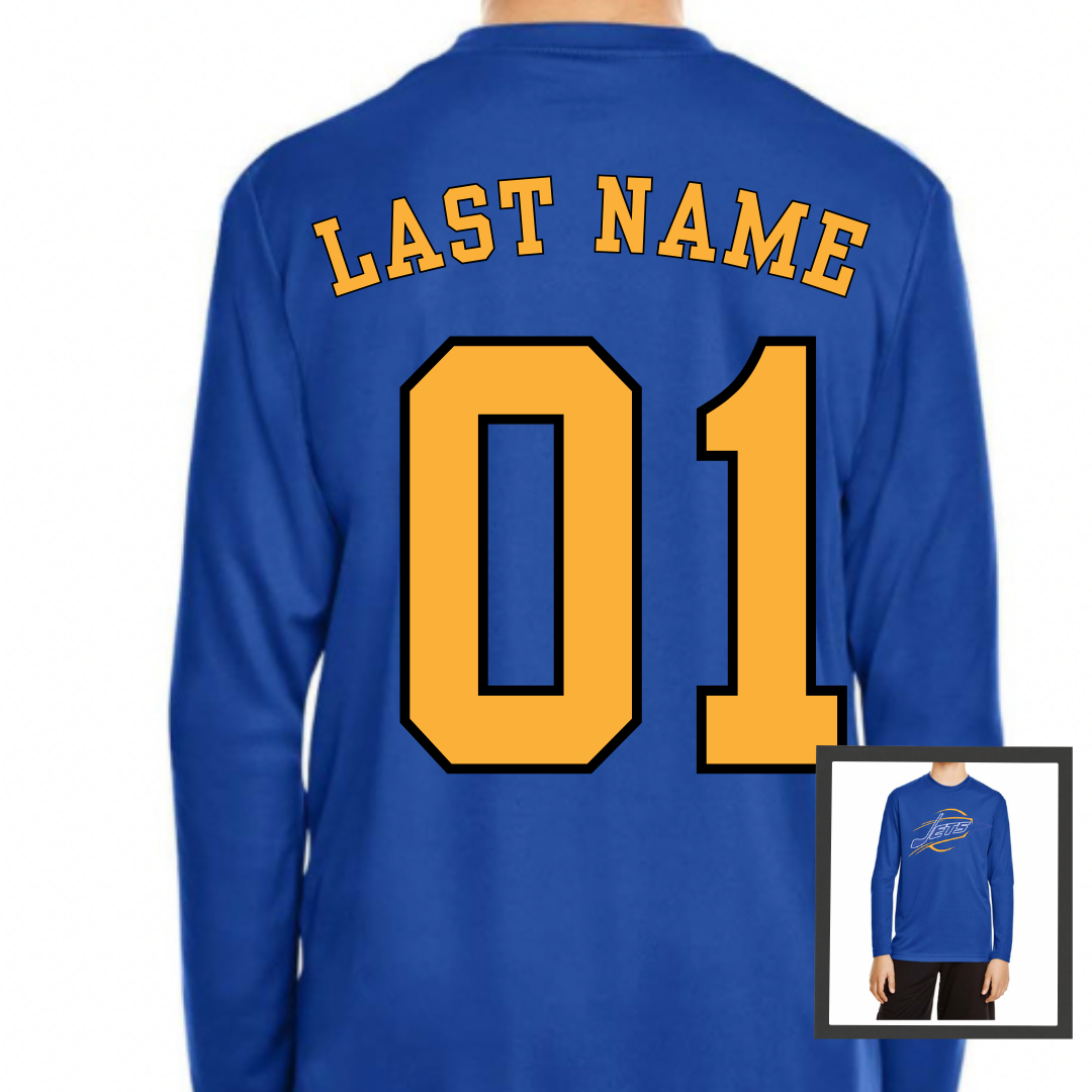 Jets Long Sleeve Performance Tee~Jersey Style