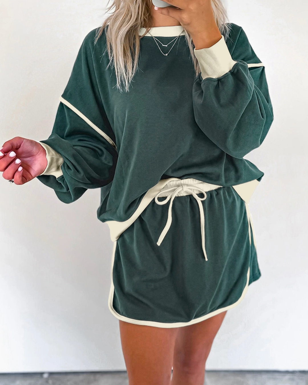 Colour Contrast Short Set~Green~PRE-ORDER