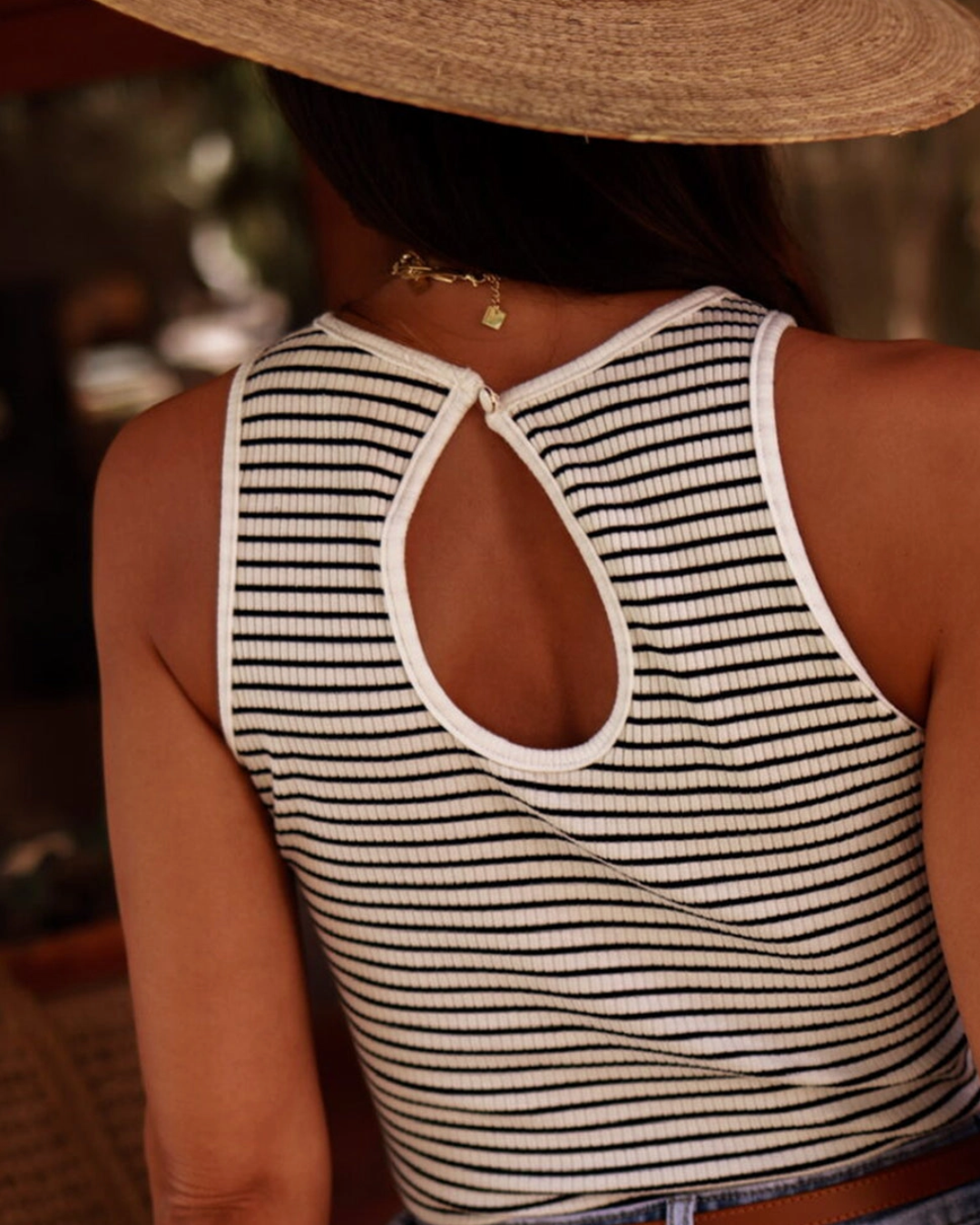 Stripped Ribbed Knit Top