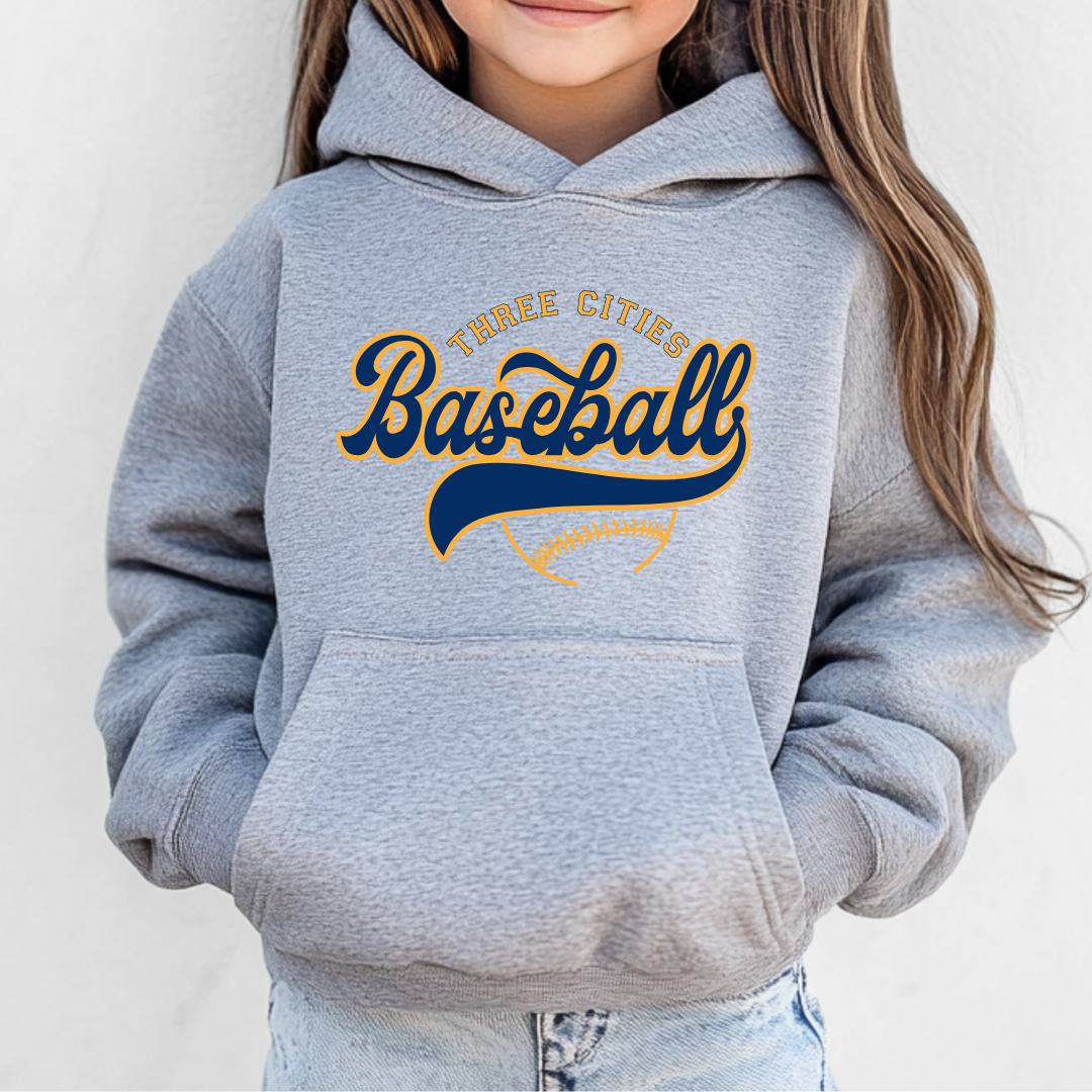Three Cities Baseball Hoodie