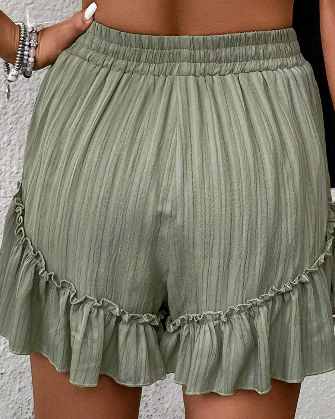 Ruffle Hem Spring Shorts