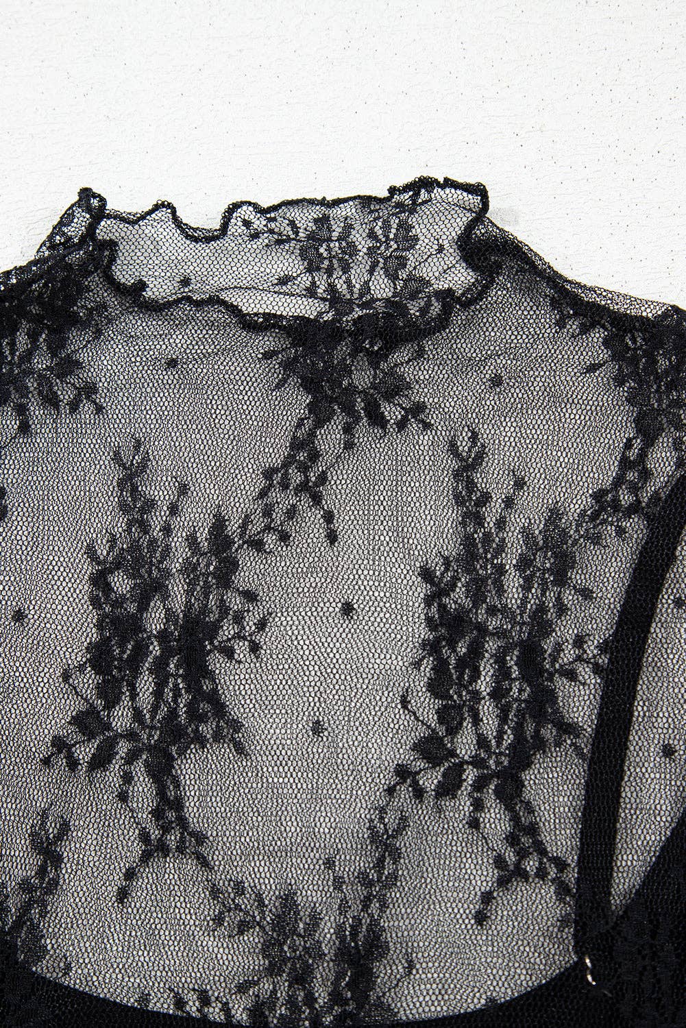 Floral Mesh Short Sleeve Summer Blouse
