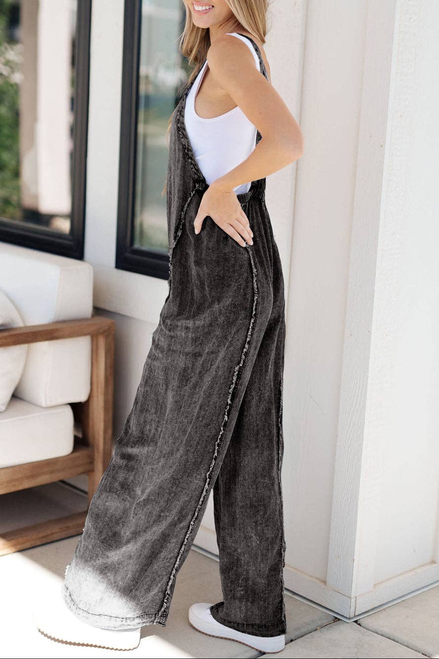Denim Reverse Seam Overall