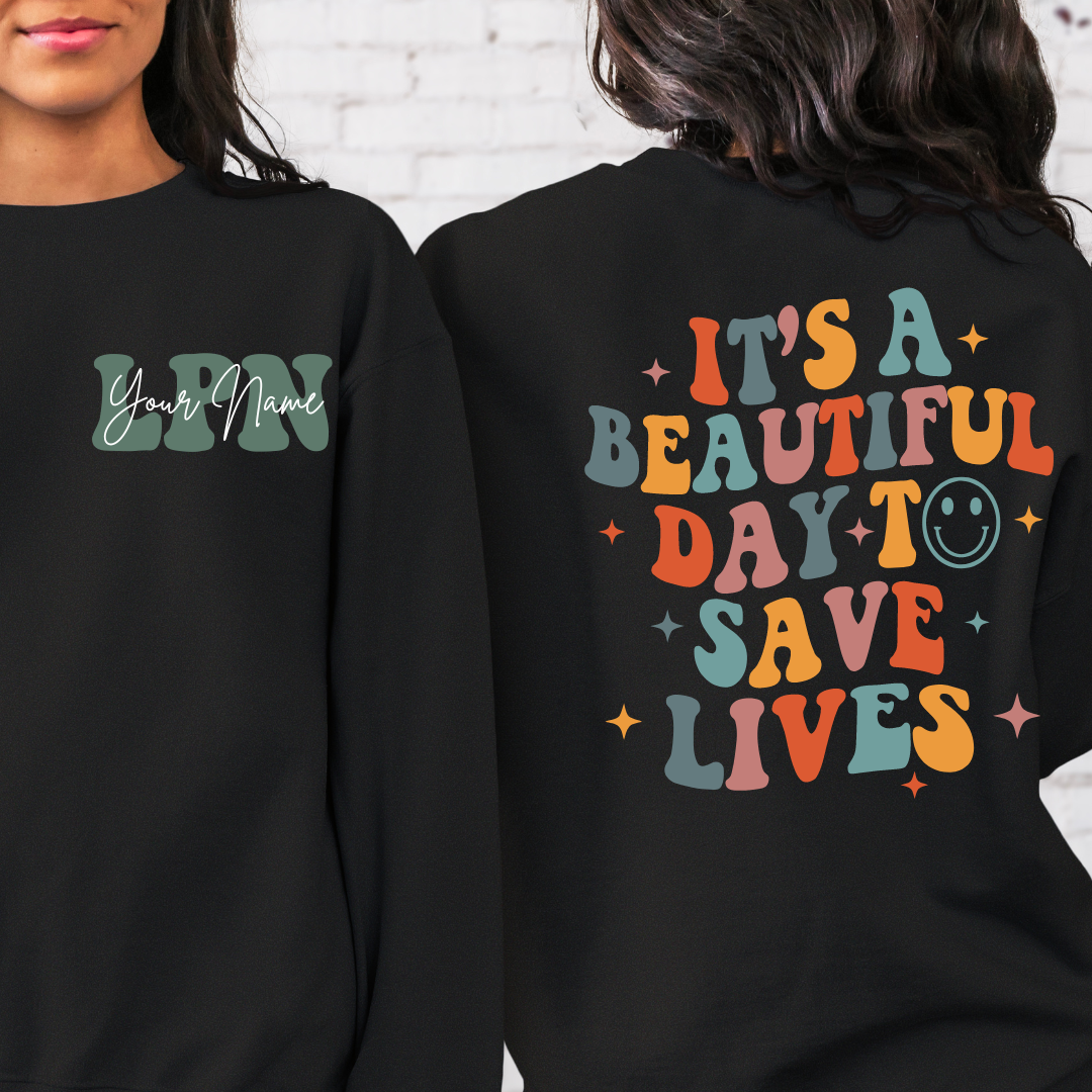 It's A Great Day To Save Lives Crewneck