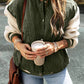 Corduroy Fleece Buttoned Bomber Jacket