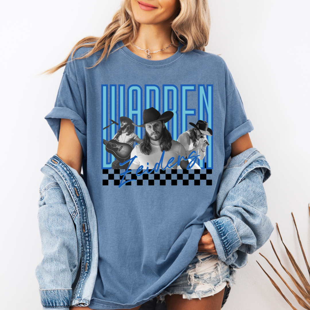 WARREN~Blue Neon Tee