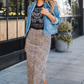 Side Slit Midi Skirt