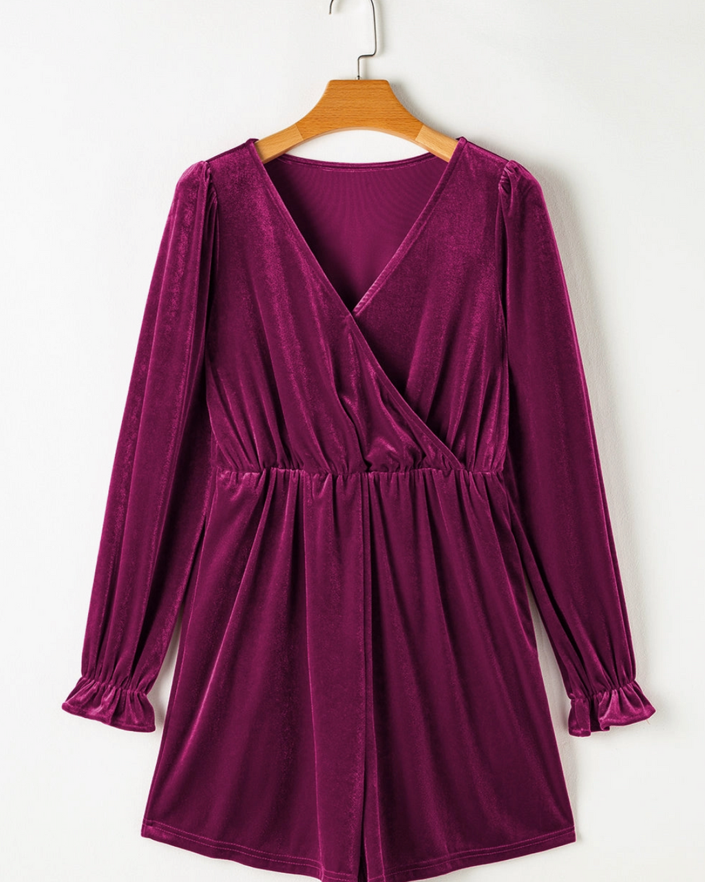 Velvet Long Sleeve Romper