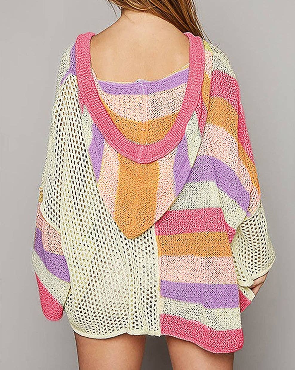 Colorblock Oversized Knit Sweater
