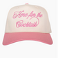 Here For The Cocktails Hat~Pink