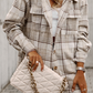 Khaki Plaid Shirt Shacket