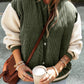 Corduroy Fleece Buttoned Bomber Jacket