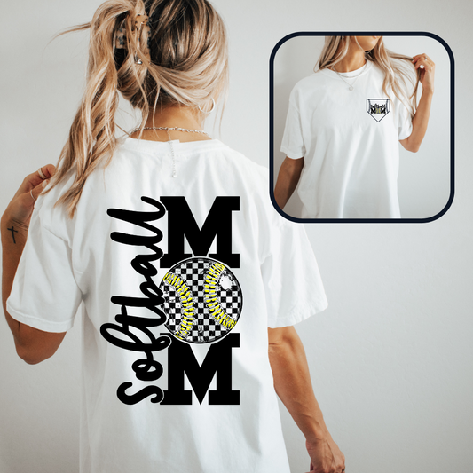 Softball Mom~Back & Front Design