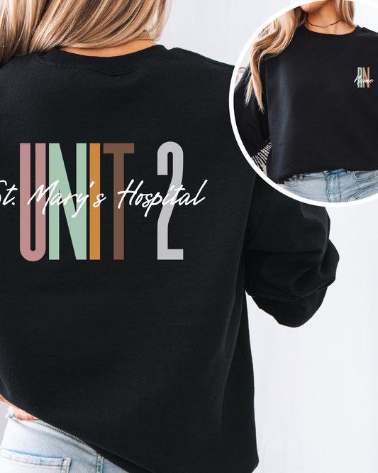 Unit Two  Crewneck~Custom