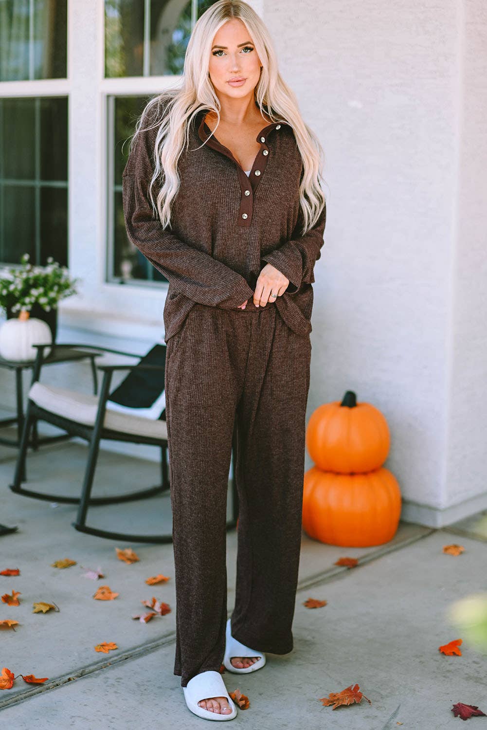 Ribbed Knit Lounge Outfit