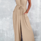 Wide Leg Tie Up Jumpsuit