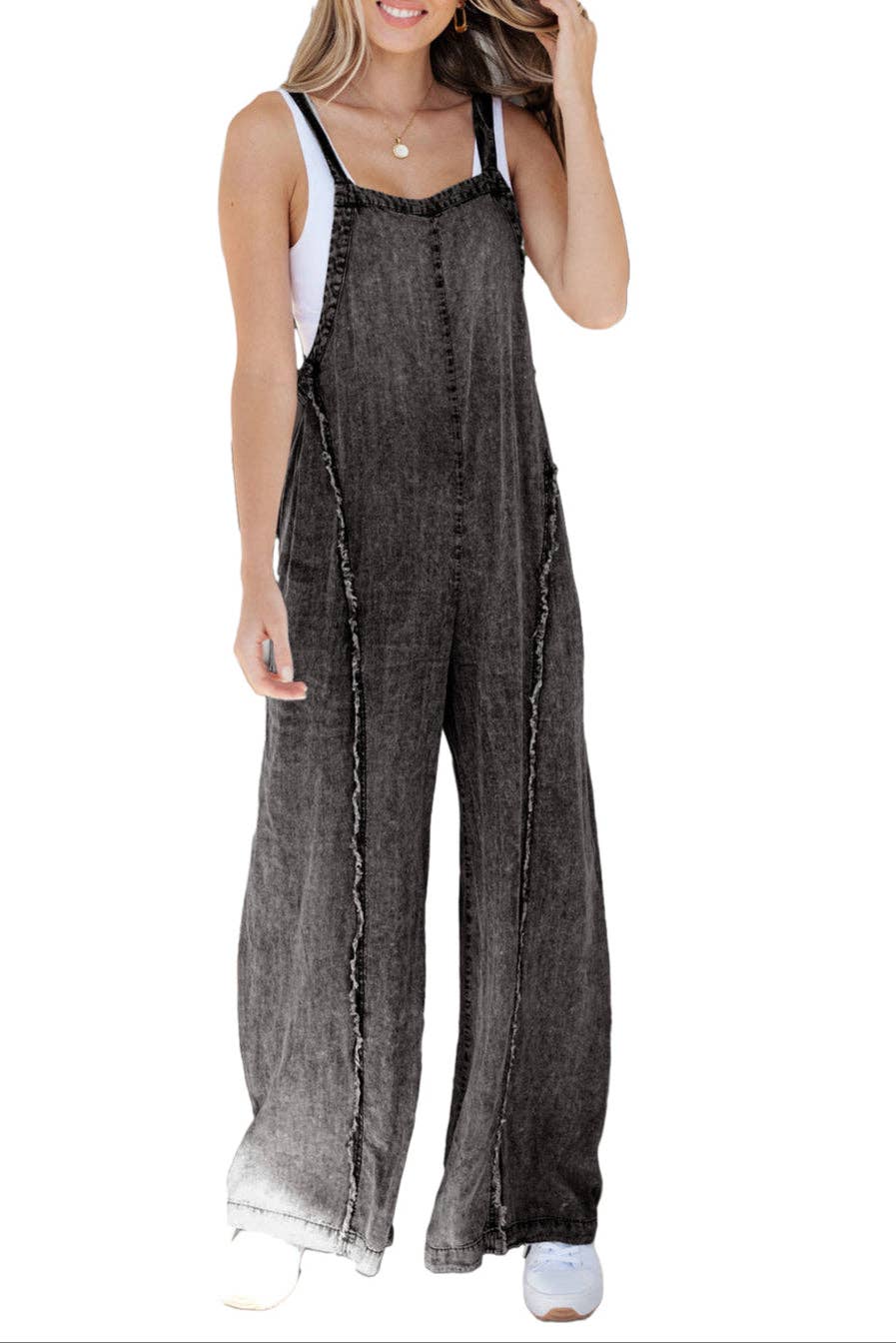 Denim Reverse Seam Overall
