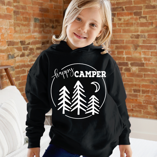 Happy Camper Hoodie~Toddler & Youth~GLOW IN THE DARK