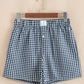 Plaid High Waist Summer Shorts