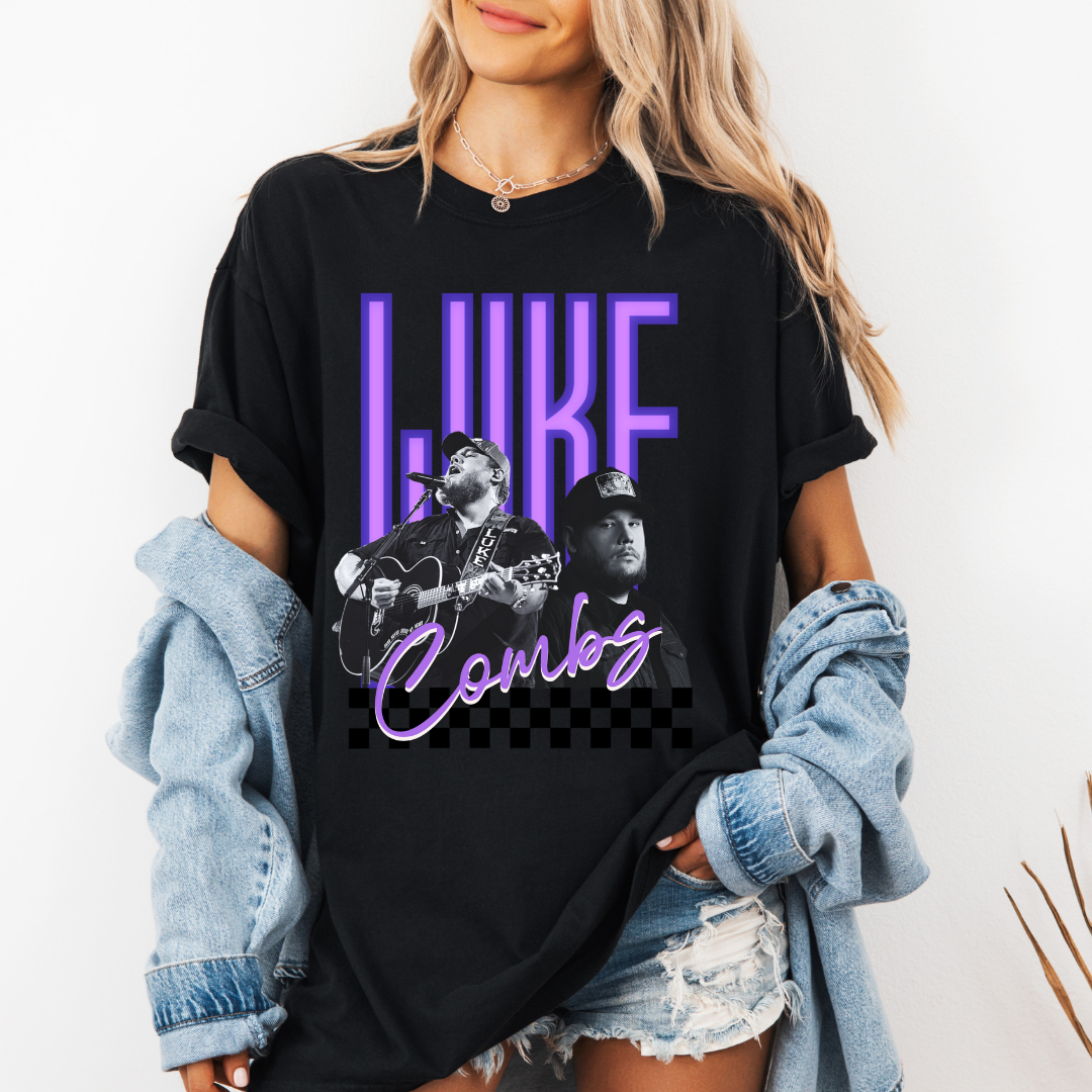 LUKE~Purple Neon Tee