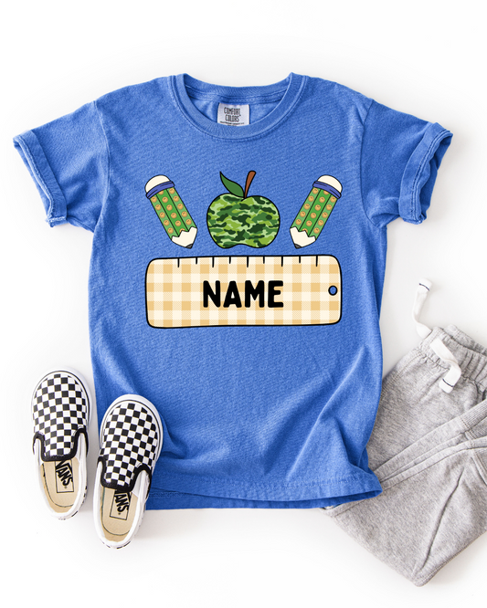 Camo Apple & Plaid Ruler