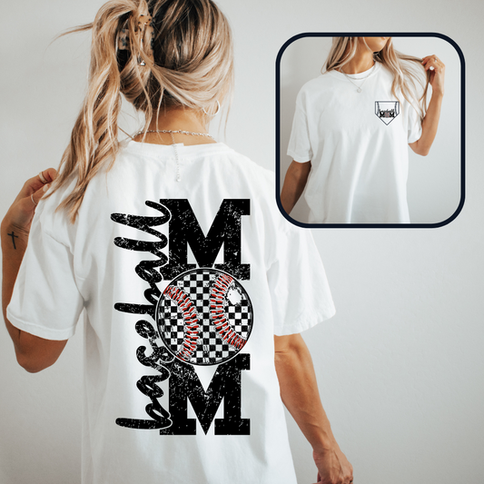 Baseball Mom~Back & Front Design