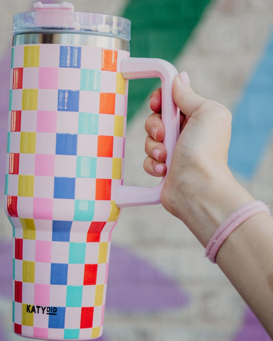 Multicoloured Checkered Tumbler