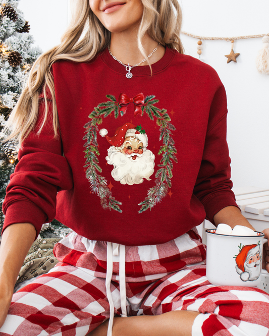 Vintage Santa Wreath