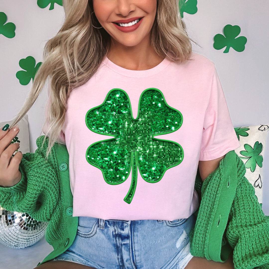 Sequin Clover Tee