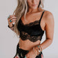 Jessa Velvet and Lace Cami - Black