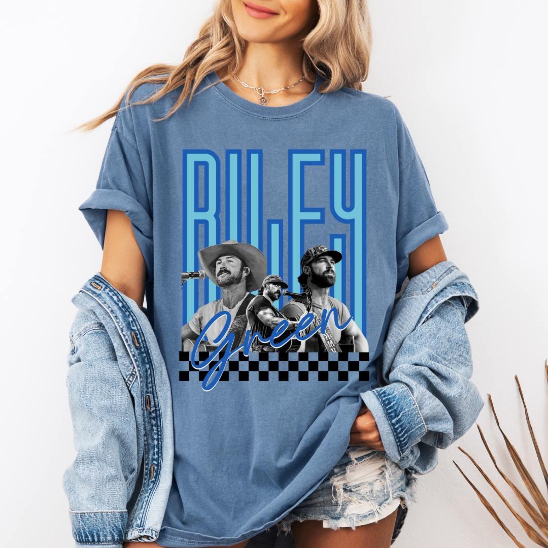 RILEY~Blue Neon Tee