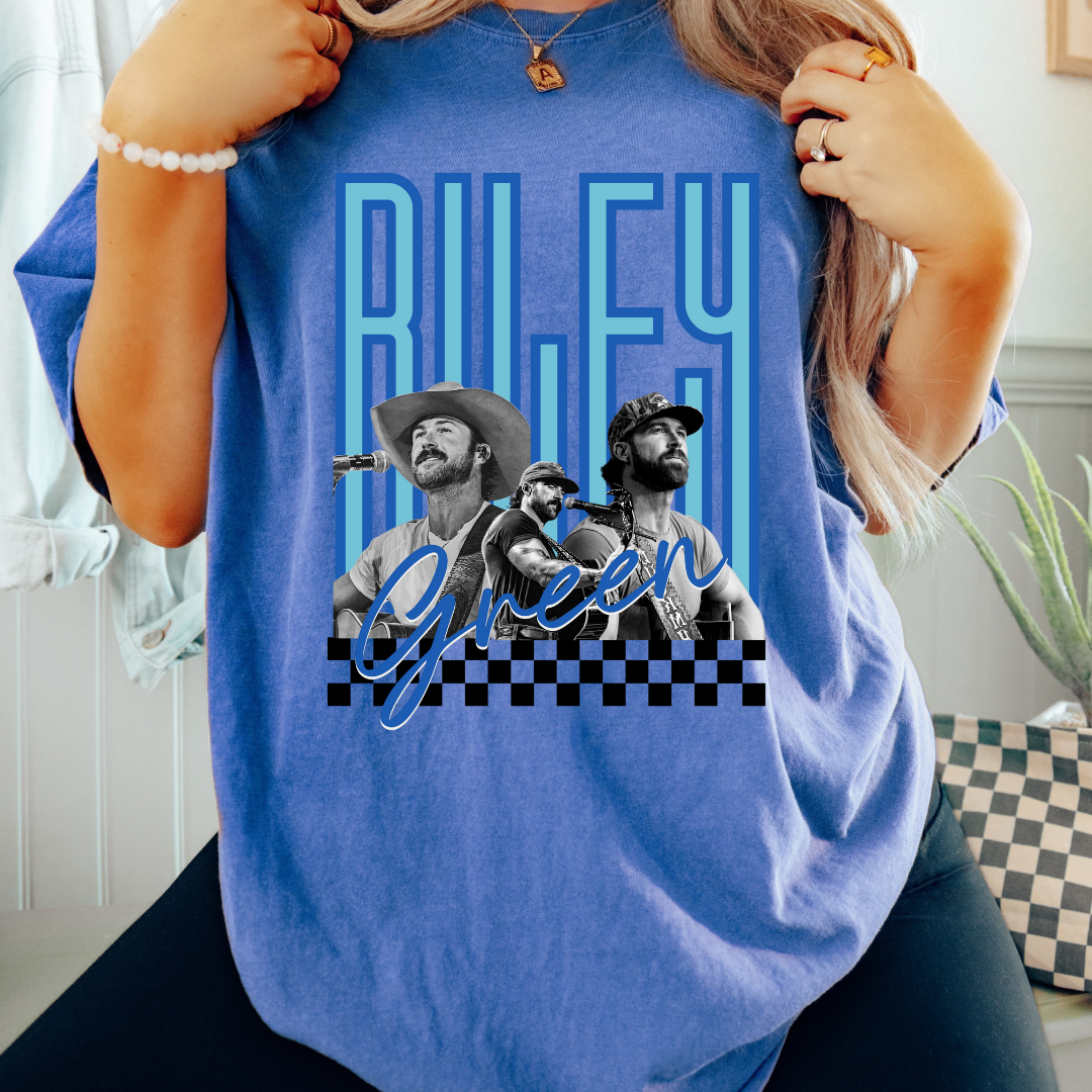 RILEY~Blue Neon Tee