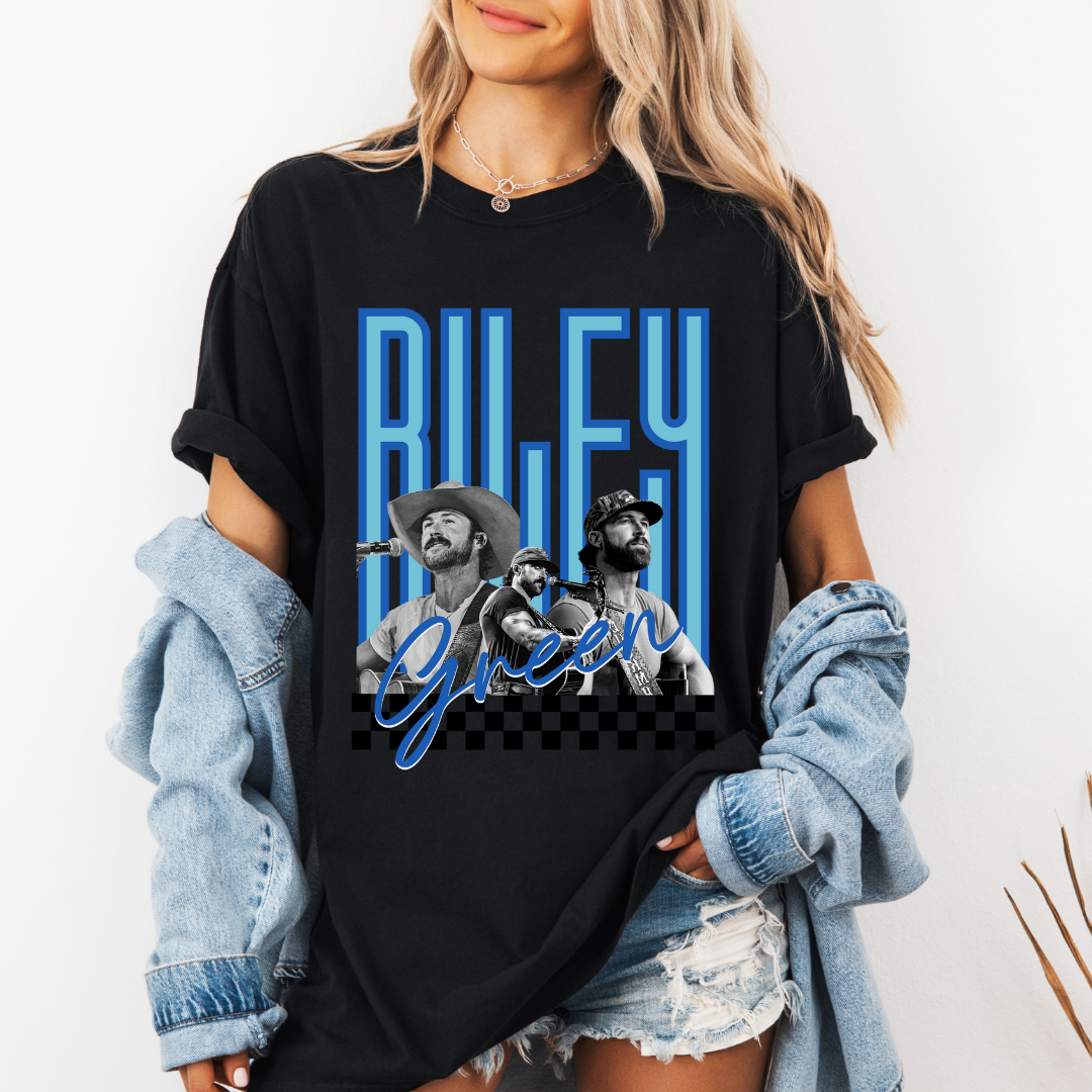 RILEY~Blue Neon Tee