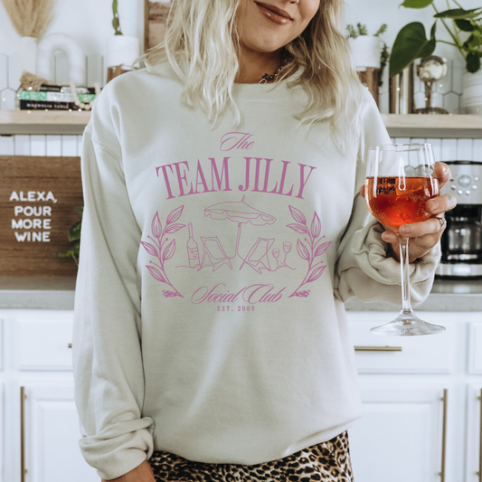 The Team Jilly Social Club Crewneck~Sand