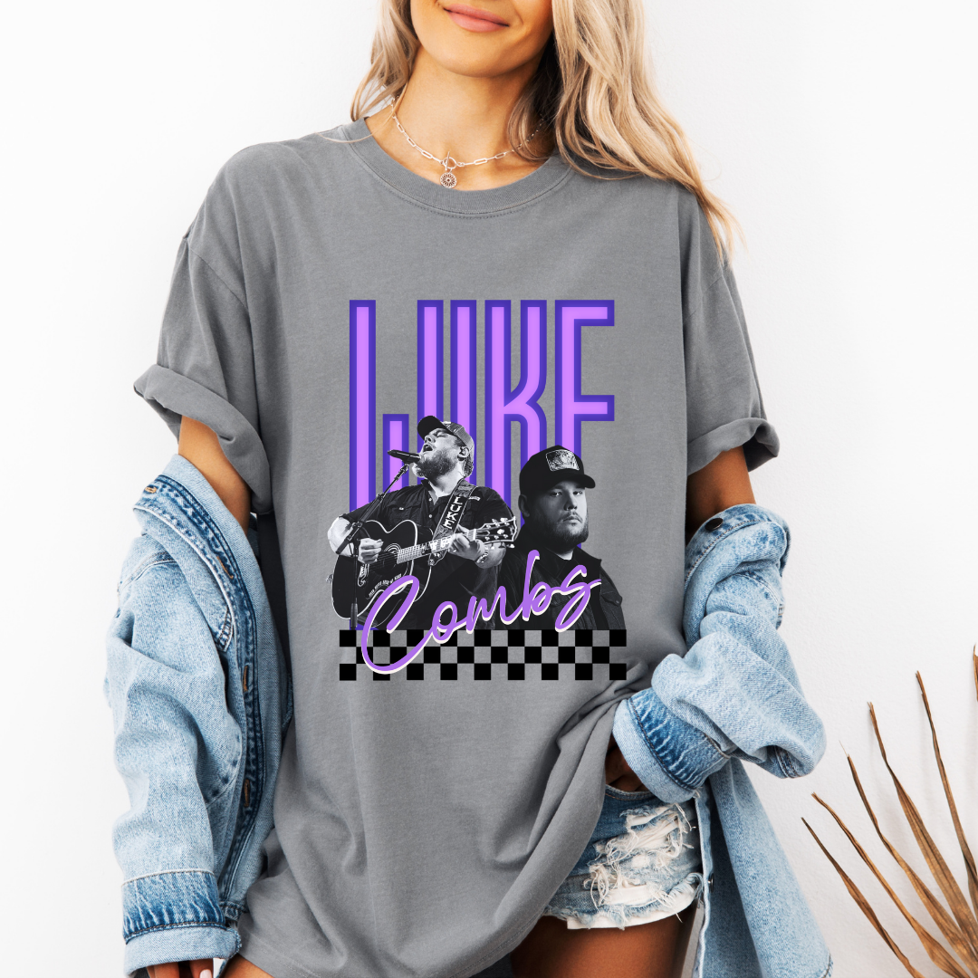 LUKE~Purple Neon Tee