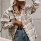 Khaki Plaid Shirt Shacket